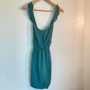 BCBGenerations Crisscrossed Back, Sleeveless Summer Teal Dress (M)